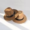 Paper Straw Big Flat Brim Top Hat In the Elderly Summer Sun Protection Hat Panama Straw Hat Men's Summer Men's Hat