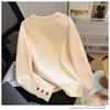 Women's Heart Embroidery Crewneck Sweatshirt: American Style, Long-Sleeved, Versatile, and Age-Reducing for Spring and Autumn.