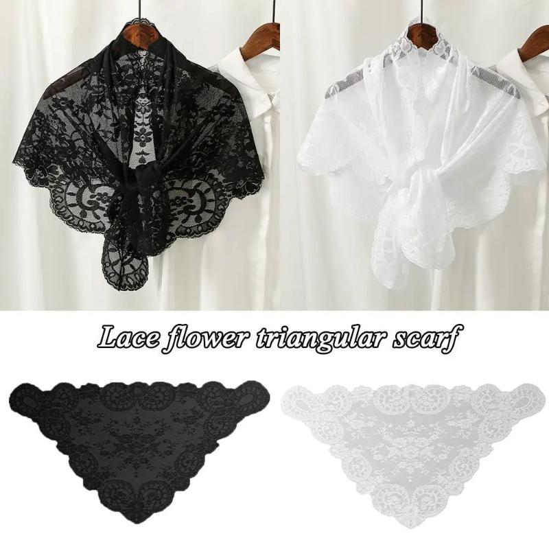 Spanish Traditional Triangle Lace Mantilla Women Head Covering Christian Church Catholic Veil