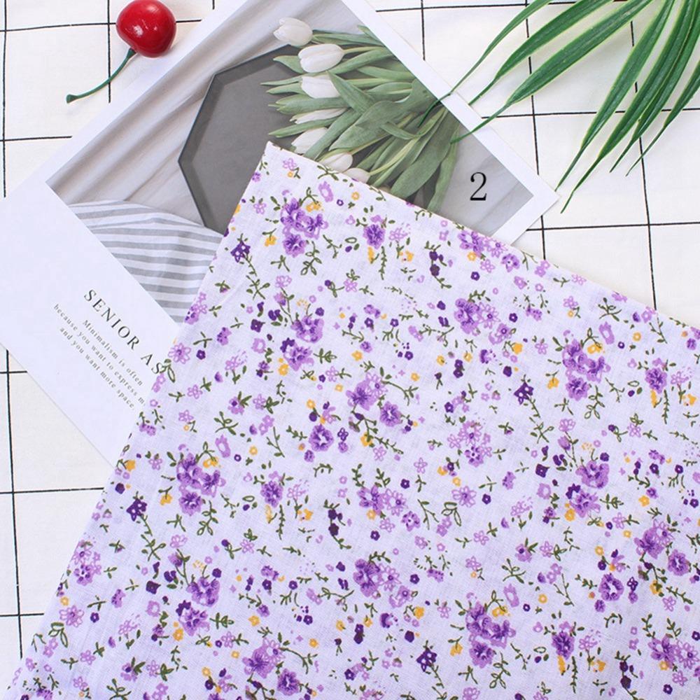 7Pcs Purple floral pattern Patchwork Fabric 7 assorted styles Printed Cloth Fabric art design