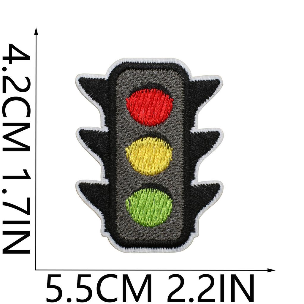 Cute Little Ship Embroidery Cloth Sticker Hot Air Balloon Patch Sticker Children'S Clothing Embellishment Traffic Lights Car Computer Embroidery Label