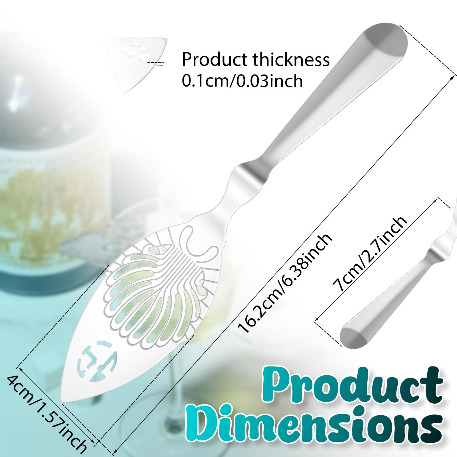 

4Pcs Stainless Steel Absinthe Spoons Wire Mixed Strainer Cocktail Shaker Drinking Colander Filter Wormwood Spoon Accessories