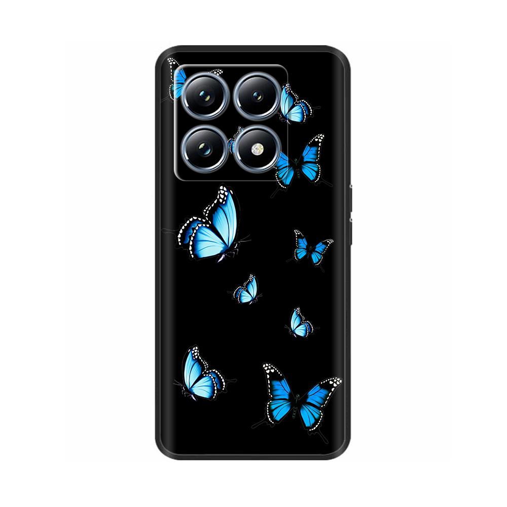 Silicone Phone Case for Xiaomi Mi 14T Pro / 14T 5G Case Luxury Painted Protection Shell Back Cover for Mi14T Soft Black Bumper