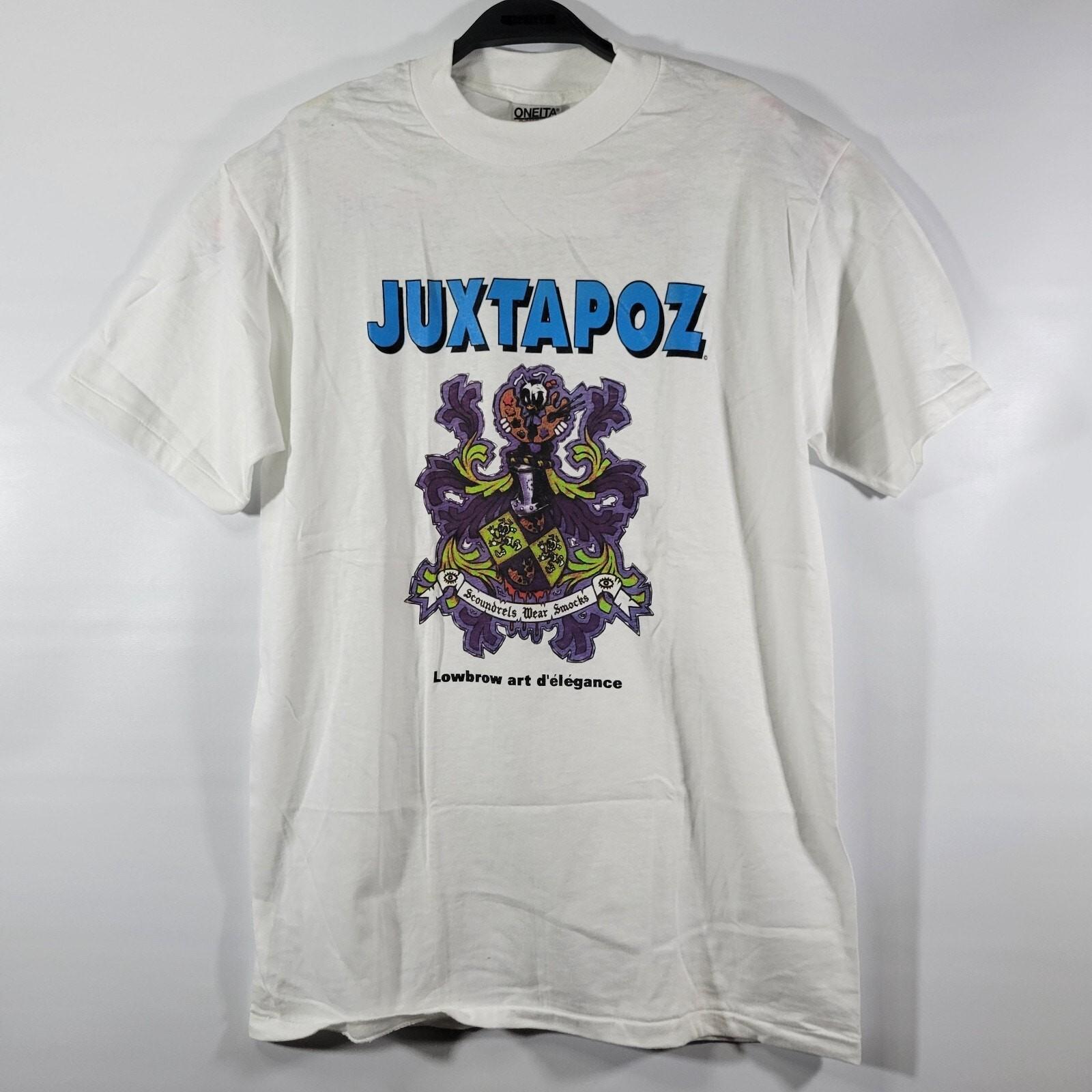 RARE VINTAGE JUXTAPOZ CULTURE MAGAZINE LOWBROW ART D ELEGENCE CREST SHIRT Sz M XXL