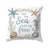 Blue Ocean Series Pillowcase Printed Polyester 40/45/50Cm Throw Pillowcover Decorative Sofa Cushion Pillowslip Home Decor