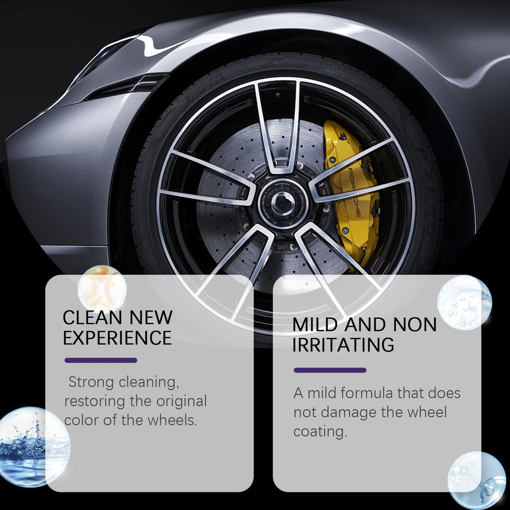 Car Tire Cleaner Spray Cleaning And Stain Removal Spray Descaling And Refresh New Tire Cleaner Clean Your Entire Wheel,120ML