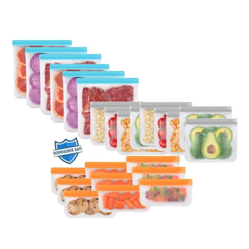 Food Grade Storage Containers Leakproof Containers Reusable Stand Up Zip Shut Bag Fresh Bag Food Multi Purpose Storage Bag