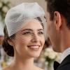 Romance Bird Nest Wedding Veil Tulle Veil Headpiece For Bride Special Occasion Gathering Ceremony Photography Headwear