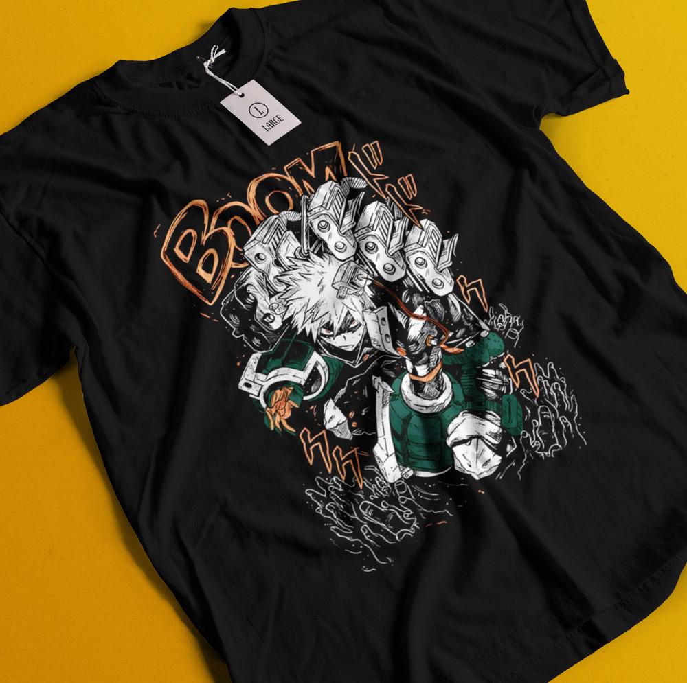 

Bakugo Katsuki T-Shirt My Hero Academia Deku Tee Anime Midoriya Dabi Shoto Shirt S