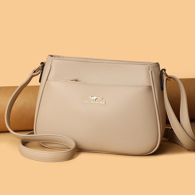 Fashionable Women's Faux Leather Shoulder Bag, Multi-layer Middle-aged Mother Bag, Retro Shoulder Bag, Perfect for Commuting, Travel, and Daily Use