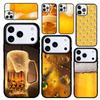 Capa Case for iPhone 17 Air 16 Pro Max 15 Plus 11 13 Mini 14 12 Back Phone Cover Beer Mug Beer Bubbles