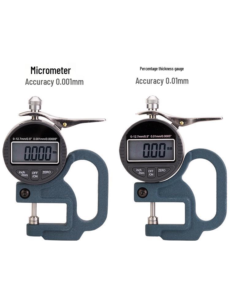 Digital Thickness Gauge for Pipe, Paper, Film, Fabric, Tape, Leather - Large Span Desktop Meter