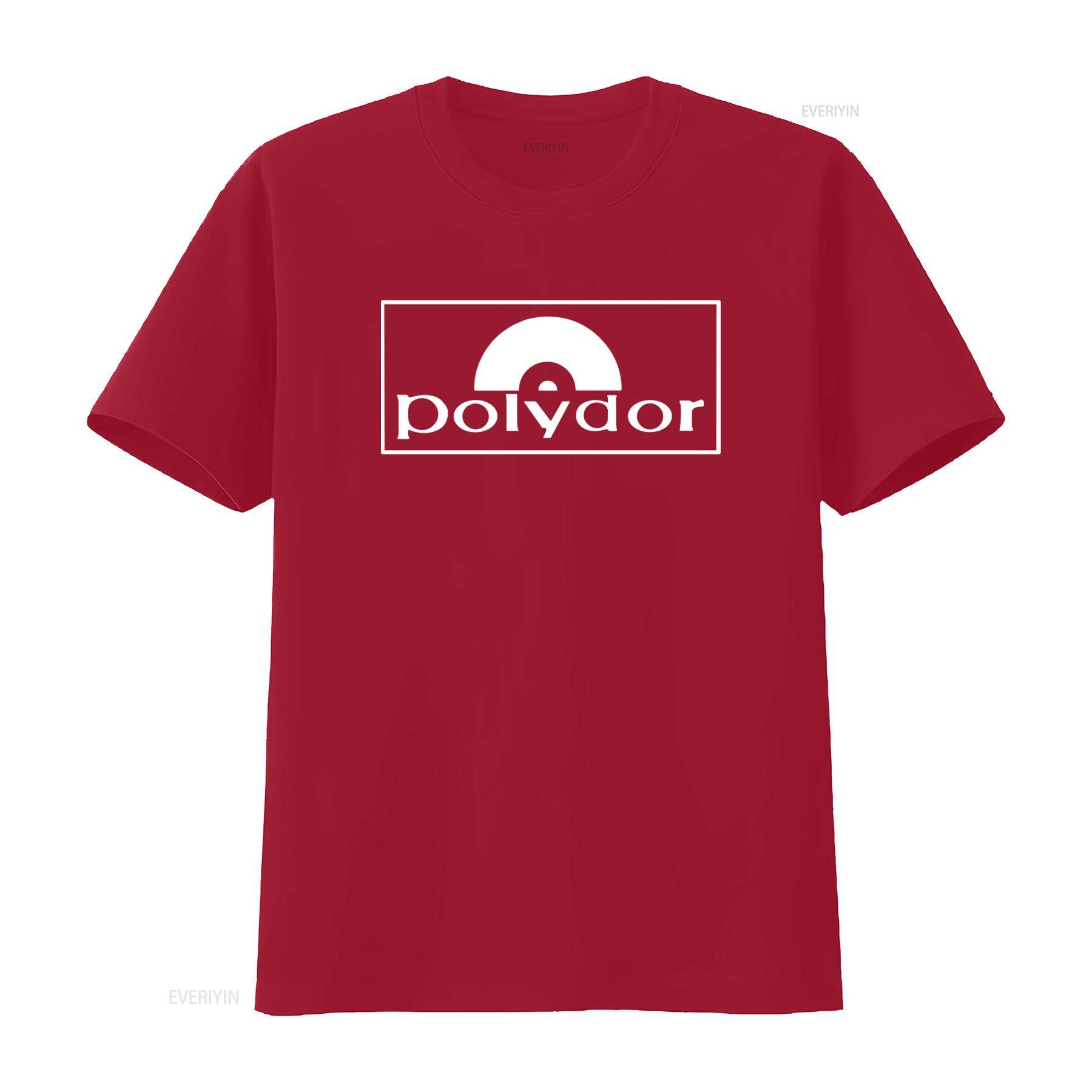 

POLYDOR Vintage Stereo Record Label T Shirt for Music Lovers vintage Washed graphic fashion Versatile Soft Breathable S