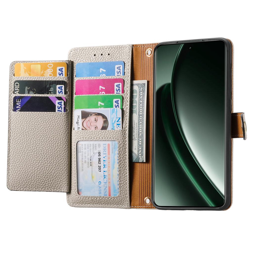 For Xiaomi 14T Pro Case RFID Blocking Zipper Pocket Leather Wallet Phone Cover with Strap