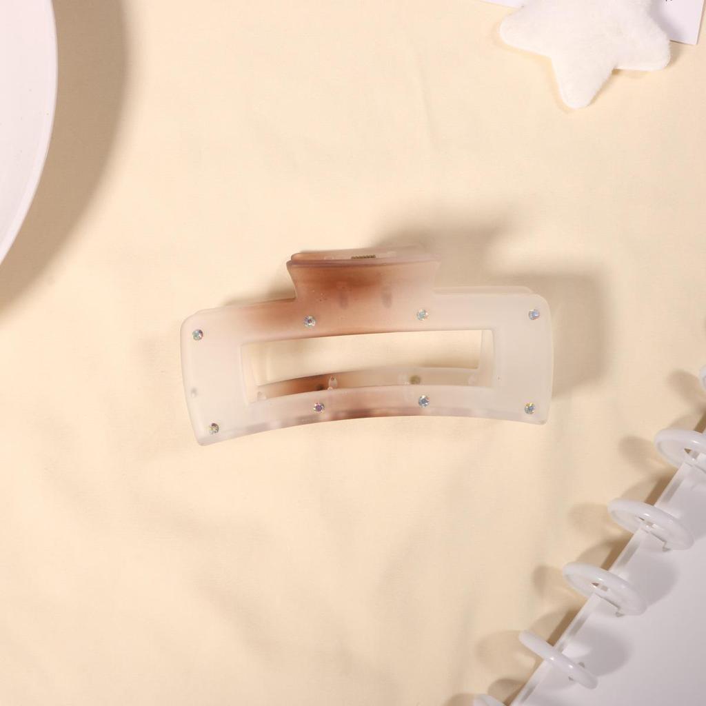 Verlaufende Mattierte Quadratische Jelly Haarspange - Damen Haaraccessoire