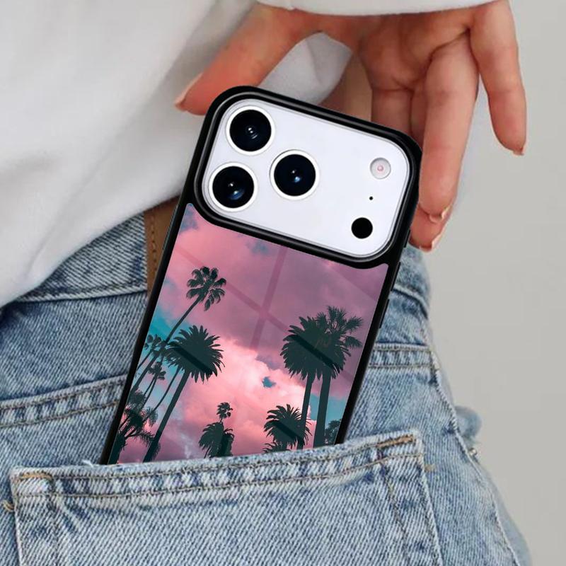 Tropical Summer palm trees Phone Case for iPhone 17ProMax 12 13 14 15 16e 17 Pro Max Plus Air Cover