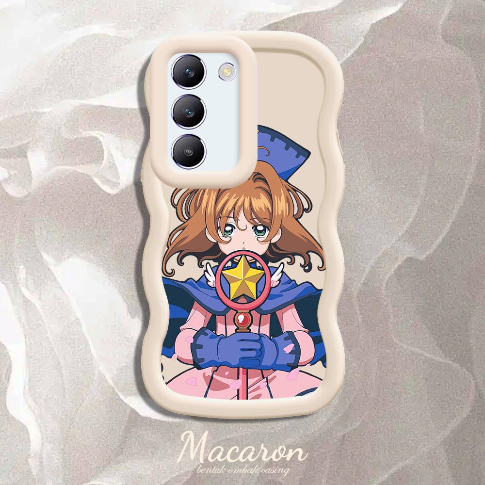 

Окрашенный узор Big Wave Edge Мягкий силиконовый материал Macaron чехол для телефона противоударный защитный резиновый чехол для OnePlus Vivo Motorola Moto Vivo Y02T