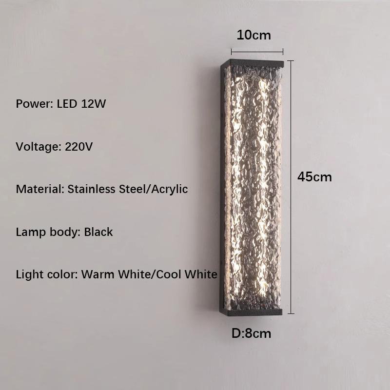 

Современный уличный настенный светильник, водонепроницаемый настенный светильник для прихожей, сада, двора, наружной стены, атмосфера, наружные осветительные приборы Cold White