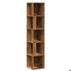 VidaXL Corner Cabinet Old Wood 33x33x165 Cm Engineered Wood, Corner Shelf, Bookcase, Display Cabinet, Bookshelf, 856724