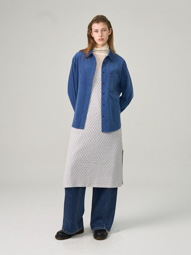 Hunch Teticulated Tissue Long Knit Dress (2Color)