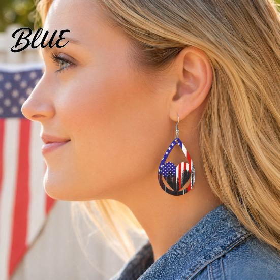 Stars Stripes Earrings 1 Pair Hollow Drop for Women Fourth