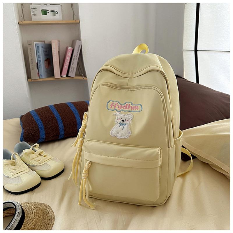 School bag new high value fresh sweet candy color backpack junior high school students lightweight travel backpack