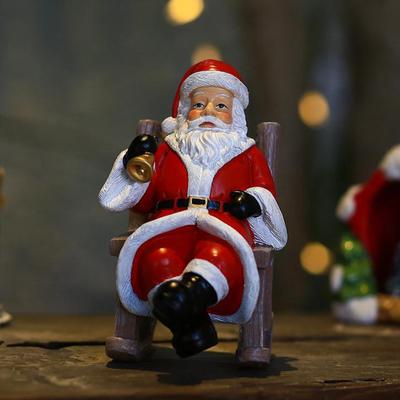 Schaukelstuhl Weihnachtsmann Ornamente Weihnachtsdekoration Weihnachtsgeschenke Harz Handwerk