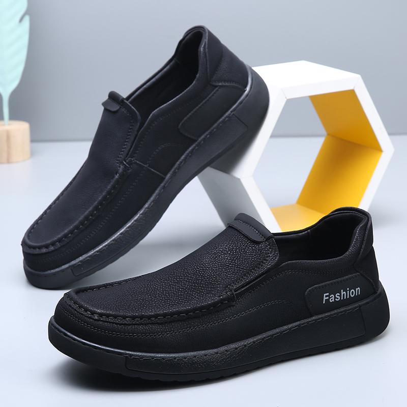 Fashion Men Comfortable Loafers Versatile Casual Shoes Business Formal Leather Shoe Soft-Soled Slip-On Flats Leisure Walk Male Moccasins