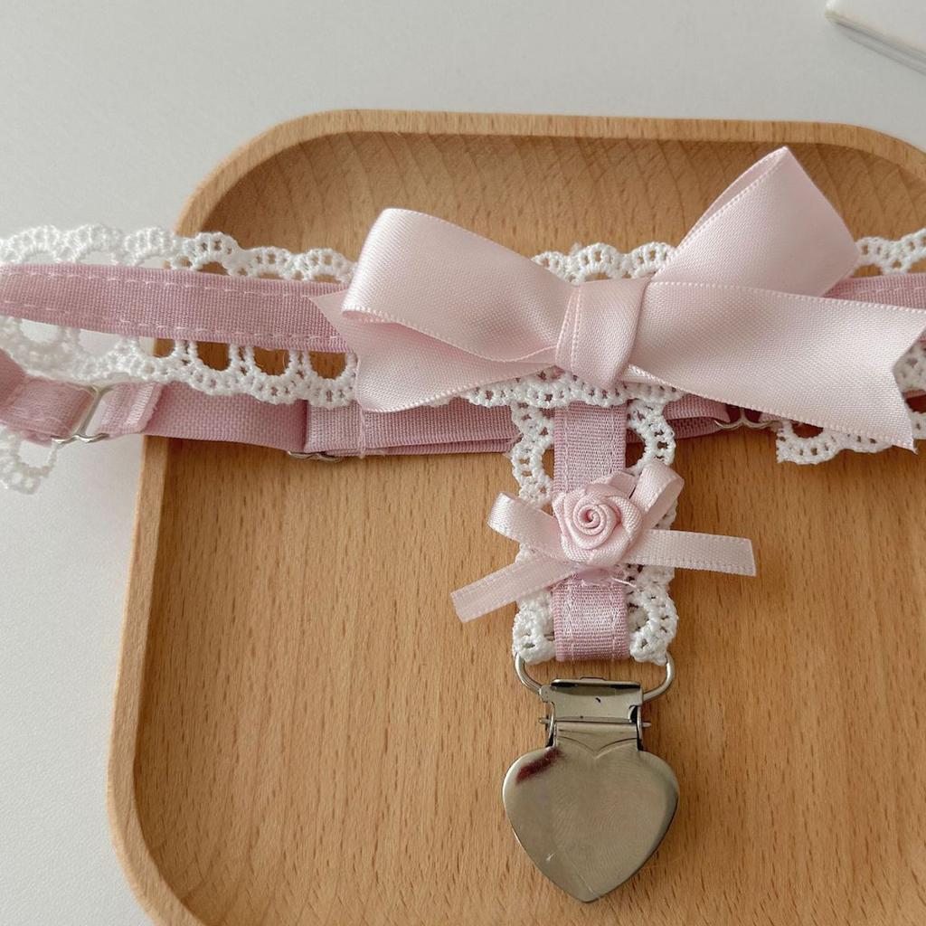 Love Heart Leg Ring Sweet Elastic Lace Leg Strap Simple Punk Hiphop Leg Ring Handmade Leg Accessories