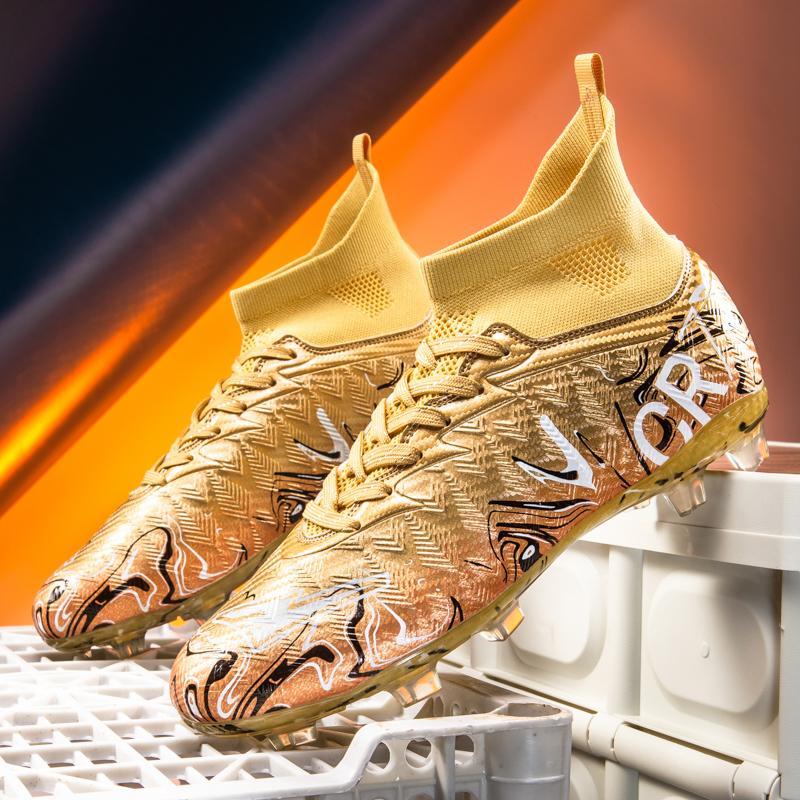 Men'S Soccer Field Boots Tf/Fg Teenager Football Boots Non-Slip Grass Training Sneakers High Quality Soccer Cleats Footwear