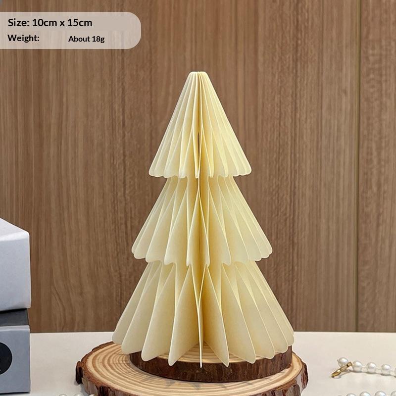 Large Xmas Tree Decoration; 3D Folding Paper Honeycomb Ball for Desktop & Hanging Christmas Ornament Navidad Decoraciones.