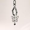 Black Butterfly Bead Pendant Phone Charm Straps Y2K Lanyard Purse Accessories