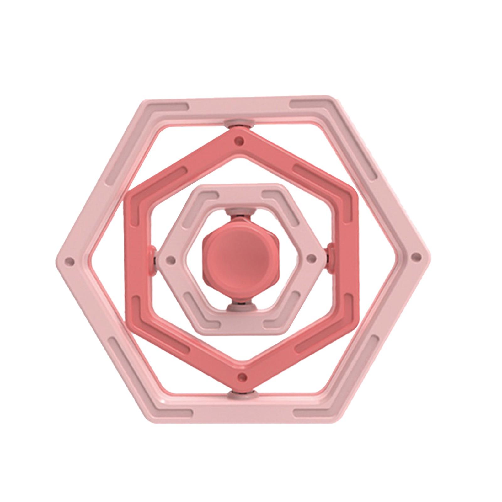 

(H0826)Антистрессовые игрушки-фиджеты 3D Infinite Flip Overturn Fingertip Gyro Fidgets Spin Toy для взрослых и детей в подарок One Size розовый