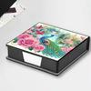 Animals Leather Gem Painting Memo Pad Holder Mosaic Kit Diamond Art Note Box with 160 Sheets of Paper for Adults Beginners
