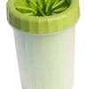 Pet Paw Washer Soft Bristles Deep Cleaning Portable Dog Cat Foot Cleaner Cup for Travel Camping Home Small Green