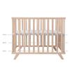 Roba parc bébé 75x100 cm en hêtre bio + tapis de protection gris lil planet - hauteur réglable - bois naturel