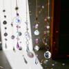 Hanging Crystal Wind Chimes Sun Catcher Fairy Butterflies Stained Glass Sun Catcher Window Drop Bell for Room Garden Decor