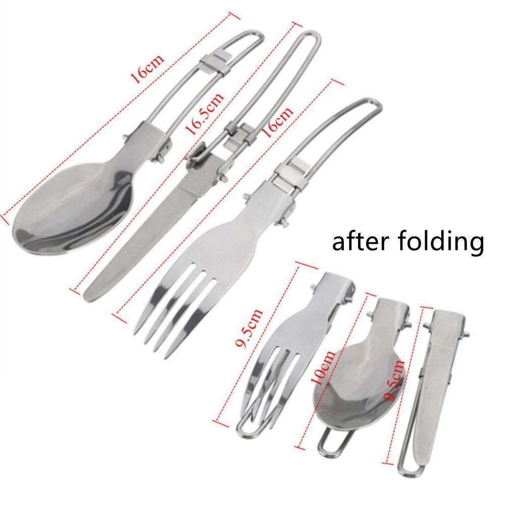 Outdoor Aluminum Camping Cookware Kit for 1/2 Persons Folding Cooking Set Water Kettle Pan Pot Kit BBQ Tableware Equipment for Travelling Camping