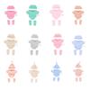 Baby Doll Hat&Rompers&Leg Warmer Set Girl Doll 7.87 Inch Matching Clothes Sweet Style Cute Costume Set for Children