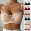 Girls Bra Embroidered Butterfly Underwire Underwear Non-slip Fashion Ladies Sexy Big Breasts Show Small Bra