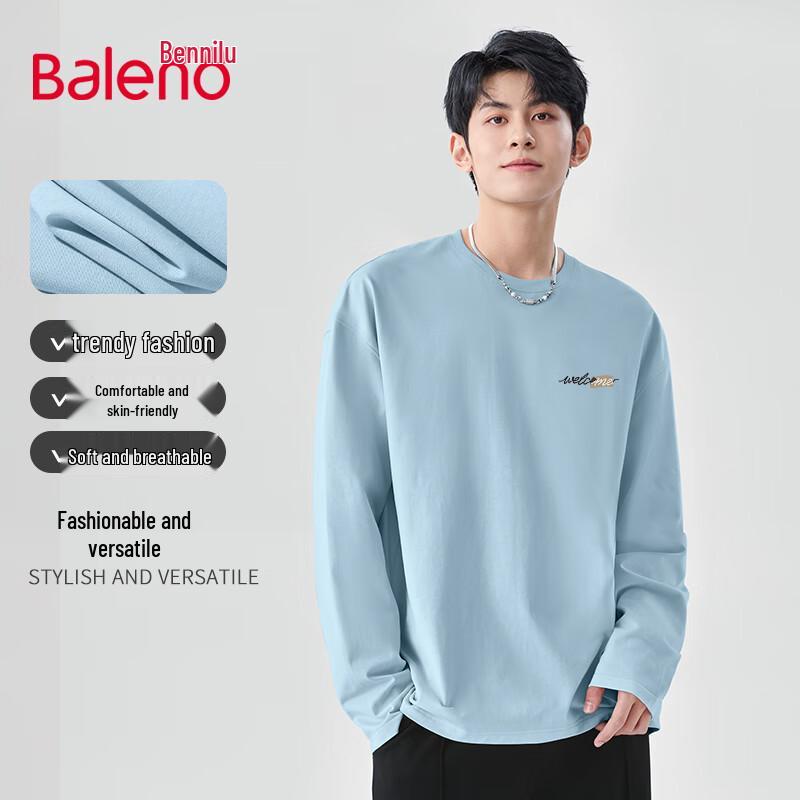 Baleno Men's Heavyweight Fleece-Lined Long Sleeve T-shirt