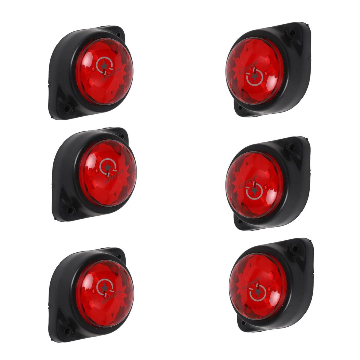 

24V Набір з 6 круглих світлодіодних бічних габаритних вогнів для покращеної видимості та безпеки