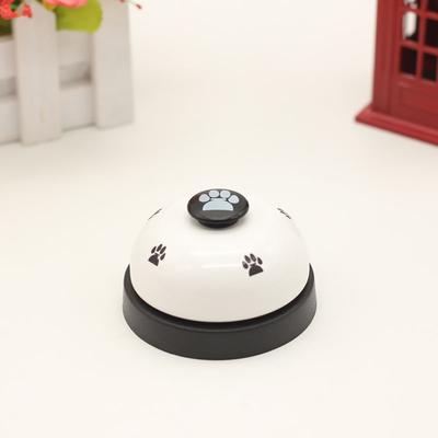 Pet Training Bells Called Dinner Interactive Pet Bell Toys for Dogs Teddy Puppy Training White and