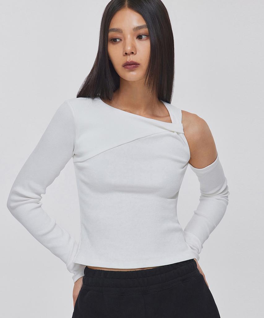 TOPGIRL Twisted Detail Shoulder Cutout Top_T326Tp122