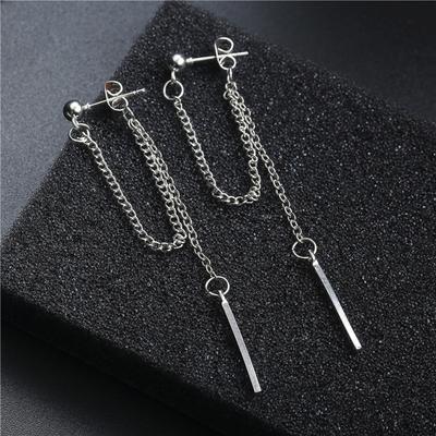 Newest Punk Minimalist Metal Chain Earrings Geometric Retro Round Tassel Earrings For Women Charm Fashion Ear Jewelry Best Gifts