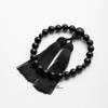 prayer beads for men striped ebony Shiny 22 balls Pure silk tassel with head Comes with beads bag rosary informal rosary funeral Visiting a grave