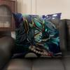 Xiao Genshin Impact Cushion Cover Natural Linen Organic Fabric Double-Sided Printing Sofa Home Decor Gift Pillow Case