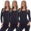 Heatforce Womens/Ladies Long-Sleeved Thermal Top (Pack of 3)