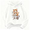 Funny Cartoon Cat with Flower Hoodie Kids Cat Children's Sweatshirt Hoody for Boys Girls Casual Hoodies Spring Clothes
