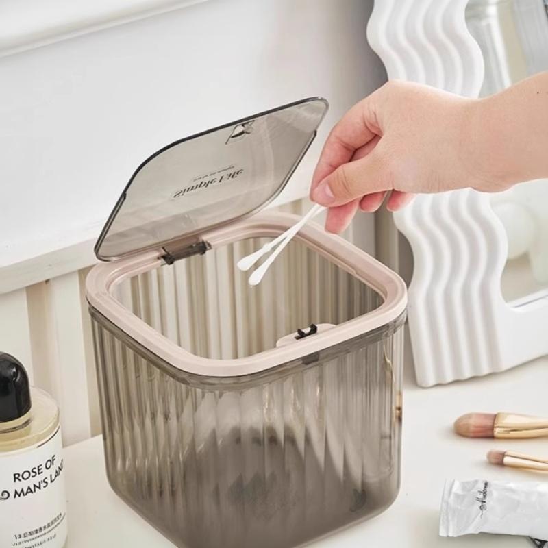 Clear Storage Containers Box With Flip Top Lids Desktop Rubber Band Hair Rope Hairpin Organizing Small Items Box pet bpafree